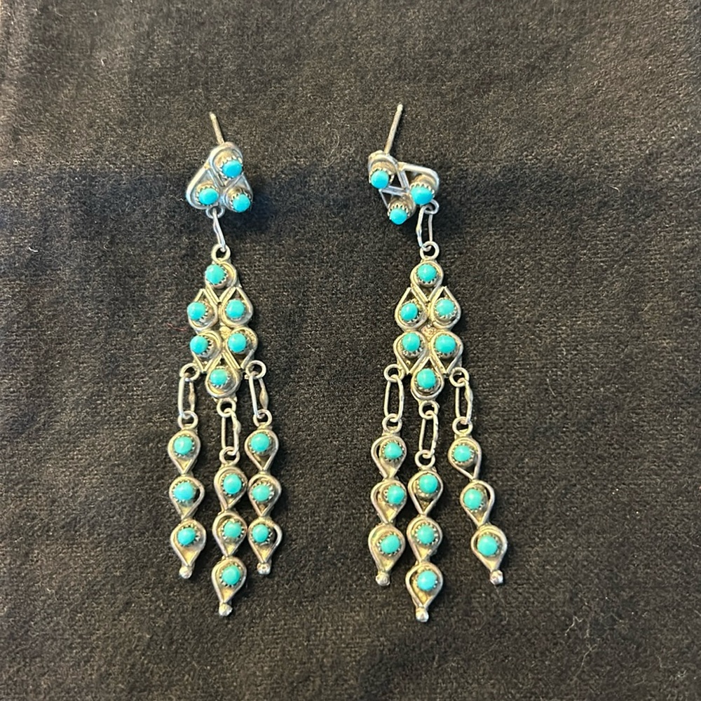 Vintage sterling and turquoise earrings